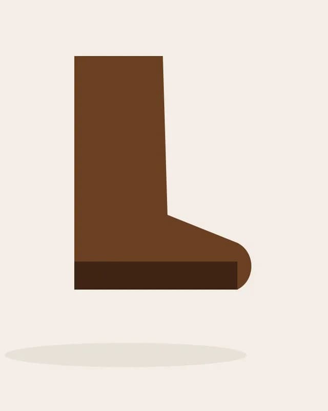 Botas castanhas em pele