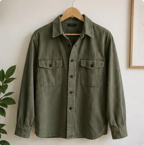 Sobrecamisa verde-oliva