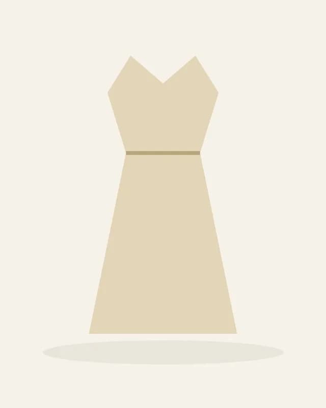 Vestido de linho bege