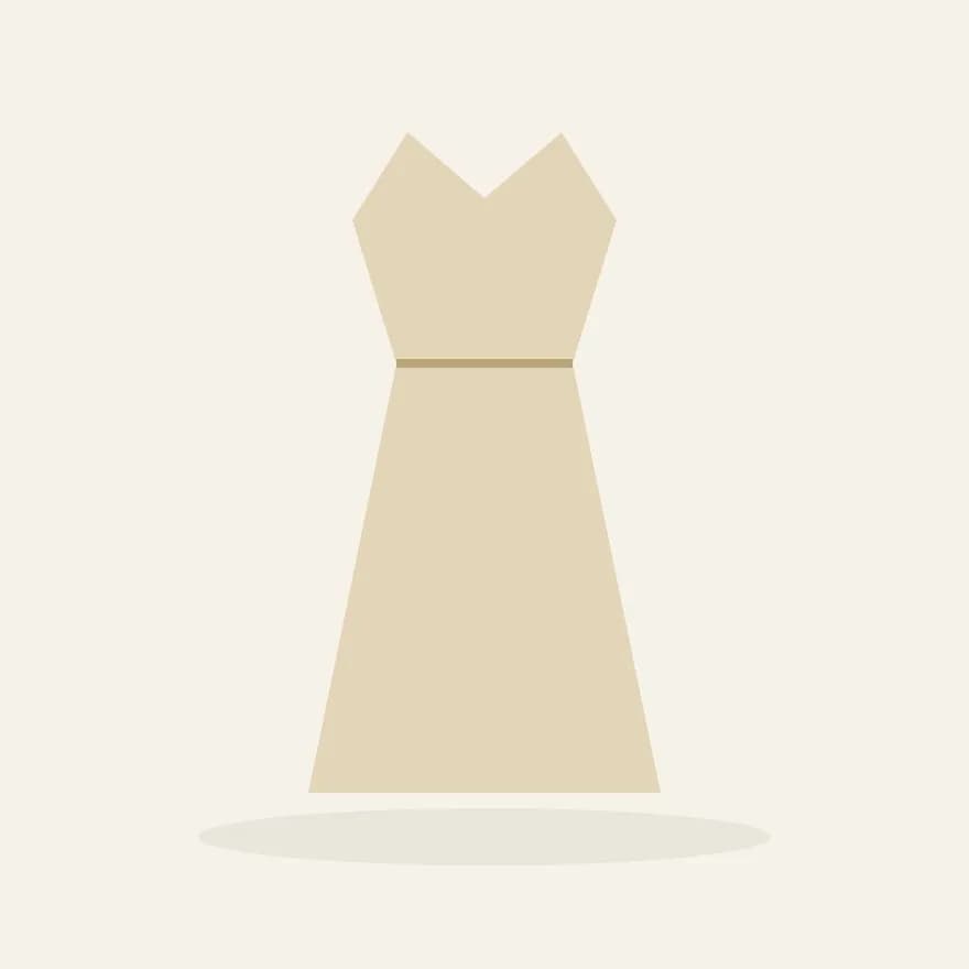 Vestido de linho bege