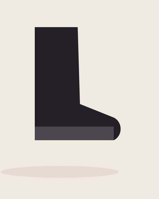 Botas pretas cano alto