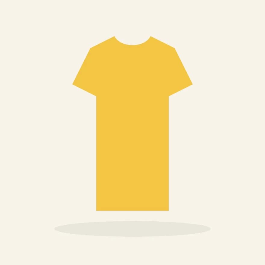 T-shirt amarela criança 6 anos